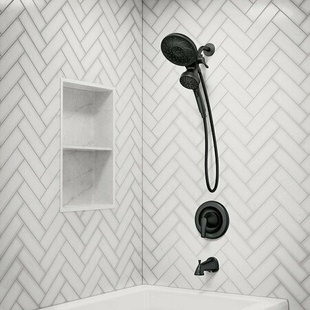 MOEN Graeden Tub and Shower Trim with Valve in Matte Black 82137BL